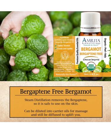 Organic Bergamot Bergaptene Free Essential Oil 100% Pure and Undiluted Citrus AUR. bergamia Premium Quality Aromatherapy Oil Tested and Verified Size: 10mL (0.34 Fl. Oz.) 0.34 Fl Oz (Pack of 1) - Buy Online on GoSupps.com
