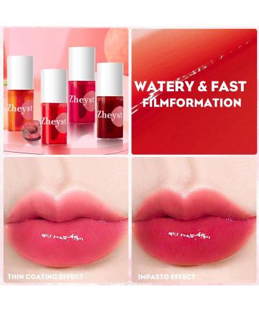 Mini Lipstick Gloss Shiny Lip Gloss 4 Colors Long Lasting Lip Kit Liquid Tint Korean Stain Blush Jelly Girl Natural Women For Cheeks And Eyes Moisturizing Formula Tint - Buy Online on GoSupps.com