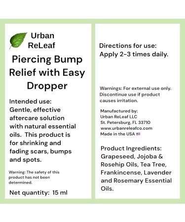 Urban ReLeaf Piercing Bump Relief Set | Keloid Treatment & Sea Salt Solution - Made Fresh in USA - Buy Online on GoSupps.com