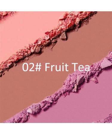 Erinde 3 Color Face Blush Palette - Matte & Shimmery Mineral Contour Highlight Blusher Powder for All Skin Tones - Purple Blush 0.35oz - Buy Online on GoSupps.com