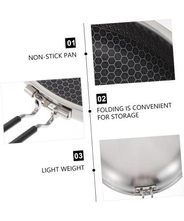 MAGICLULU Stainless Steel Griddle 1pc Outdoor Non Stick Pan Iron Honeycomb Water Cup Camping Skillet - Buy Online on GoSupps.com