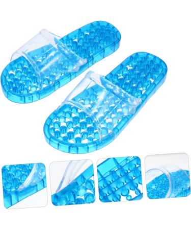 MAGICLULU 2 Pairs Slippers Quick Drying Shower Slippers Green Home Indoor Slippers Non Dorm Shoes Gym Foot Spa Soak Tub Shower Footware Massaging Travel Pvc Household Plastic Barrel 26.5x9.8cm 9.5x3pcs Bluex3pcs - Buy Online on GoSupps.com