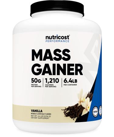 Nutricost Mass Gainer Supplement Vanilla Flavor, 6.4 LBS, 50 Grams Protein & 240 Grams Carbohydrates Per Serving - Non-GMO & Gluten Free