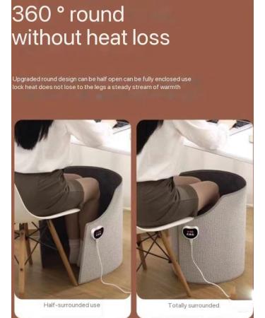 Caulo Round Foot Warmer - 160W Temperature Display Thermostat & Timer | Automatic Shutdown | Ideal for Home & Office Use (Blue) - Buy Online on GoSupps.com