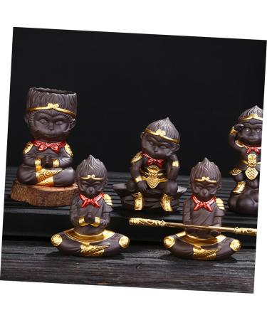 FUNOMOCYA Monkey Tea Pet Monkey Craft Monkey Ornaments Monkey Desktop Ornament Crafts Accessories Ceramics As Shown 7.5*4.5cm - Buy Online on GoSupps.com