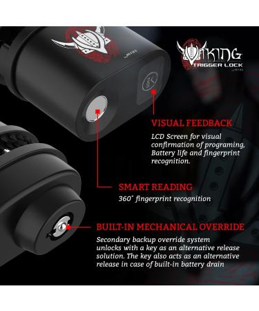 AYIN Viking Biometric Trigger Lock | Fingerprint Gun Lock | LCD Screen | 2023 Model | Weather & Dust Resistant | Fits Most Modern Firearms - Buy Online on GoSupps.com