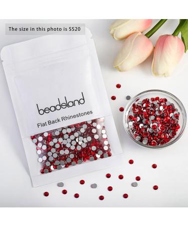 Buy Beadsland 1440 Flat Back Rhinestones for Nails - Light Red SS20 Crystals (4.6-4.8mm) | International Shipping Available - Buy Online on GoSupps.com