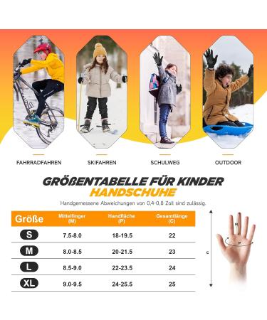 Shop Tanstc Winter Gloves for Kids | Warm Touchscreen Anti-Slip & Windproof - Perfect for Outdoor Sports & Cycling (Ages 4-12) - Buy Online on GoSupps.com