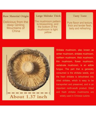 Dried Shiitake Mushrooms 16 Oz (500g) - Quick Rehydration Soft Texture Fresh Tasting Mushroom Snack | Ideal Holiday Gifts - Buy Online on GoSupps.com