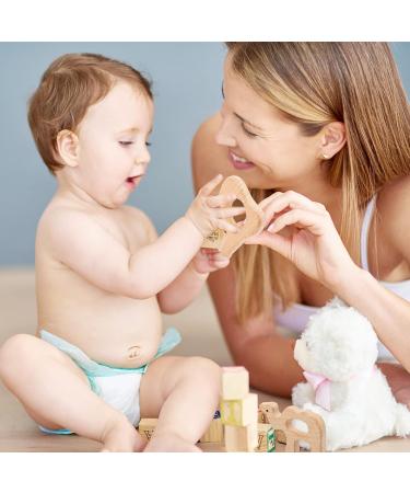 Shop Baby Wooden Pouring Ring Toys - 9 Natural Wood Teething Rings for Babies | Safe DIY Handmade Baby Toys - Buy Online on GoSupps.com