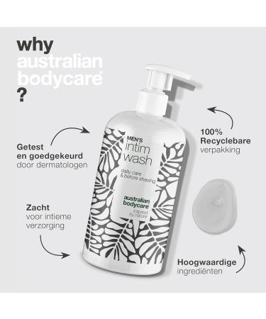Australian Bodycare Intimate Washing Gel 500 ml for Men against Irritation Itching and Odor With 4Terpineol known from Tea Tree Oil Kakadu plum and Moisturizing Glycerin - Buy Online on GoSupps.com