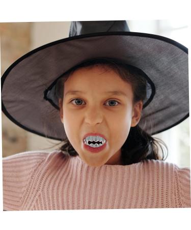 Lurrose 3 Sentences Toothpaper for Braces | Custom Silver Diamond Tooth Caps | Zombie Artificial Teeth with Strass Decor - Buy Online on GoSupps.com