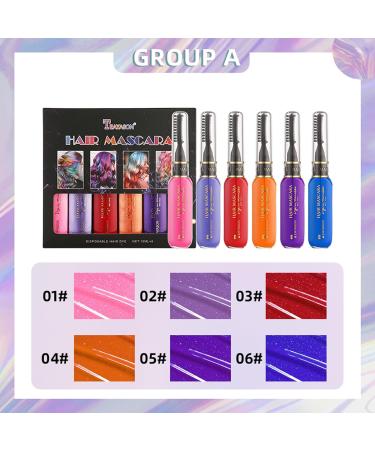 Peigne Cheveux Color Teinture Temporaire Pour Les Cheveux Pour Les Femmes Non Toxique Et Lavable Pour Les F tes Et Les Anniversaires (6 Couleurs) A 1 - Buy Online on GoSupps.com