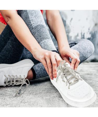 MTLEE Rhinestone Shoe Laces - Bling Diamond Hoodie String for Sneakers - Silver - 5.47 Yards - Buy Online on GoSupps.com