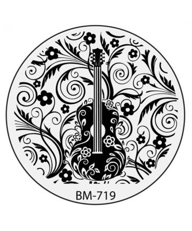Stamping stencil plate BM 719 Bundlemonster flowers flower tribal nail art nail design