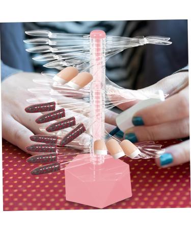 VINTORKY Nail Display Stand Holder Nail Stands for Nail Art Spiral Nail Tips Stand Nail Stand Display Spiral Nail Tips Holder Nail Practice Holder Nail Art Supply Manicure Bracket Acrylic 6.2x6.2cm Pink - Buy Online on GoSupps.com