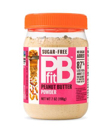 PBfit Sugar-Free Peanut Butter Powder, Powdered Peanut Spread From Real Roasted Pressed Peanuts, No sugar added, 7 Ounce
