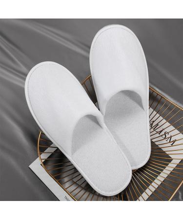 5 Pairs Disposable Slippers White Non-Slip Closed Toe Slippers Shoes Comfortable Waffle Adult Slippers for Spa Guest Travel Hotel Nail Salon One Size C - Buy Online on GoSupps.com
