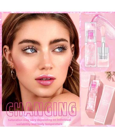 Color Changing Lip Oil - Moisturizing Lip Gloss Plumping Long-Lasting Non-Sticky Nourishing Lip Balm Glitter Finish - International Shipping Available - Buy Online on GoSupps.com