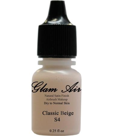 Two(2) Glam Air Airbrush Foundation Makeup S4 Classic Beige & S5 Natural Olive Beige in Satin Finish 0.25oz Bottles(Normal to Dry Skin) - Buy Online on GoSupps.com