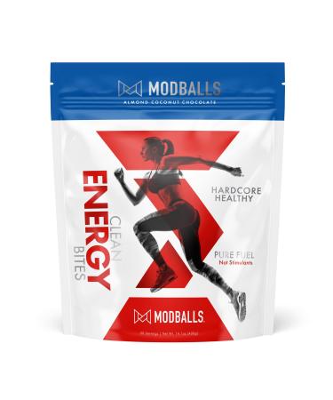 ModBalls - Hardcore Healthy Bites - Pure Fuel Not Stimulants - Skip The Sip, Eat Your Energy - 20 Servings - Peanut Butter Chocolate Clean Energy Bites (Almond Coconut Chocolate)