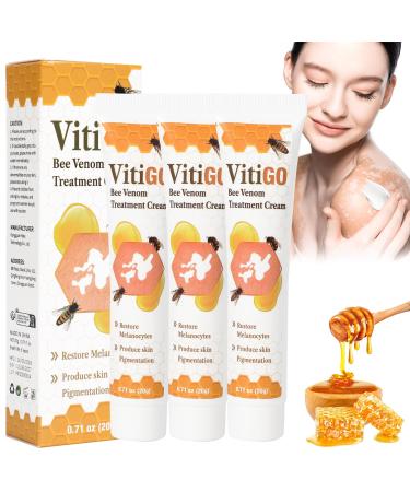 Vitiligo Bee Venom Treatment Cream Skin Topical Cream Vitiligo Treatment Bee Venom Treatment Natural Formula(3PCS)