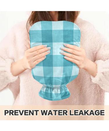 Durable 1L Heat Bottle - Blue Checked Heating Bag for Pain Relief | Ideal for Hands Feet Shoulders & Neck | Perfect for Cramps & Heat Therapy - Buy Online on GoSupps.com