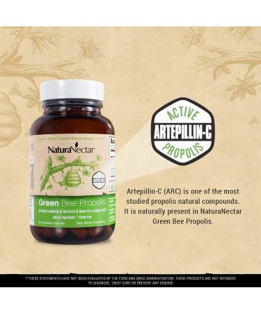 NaturaNectar Green Bee Propolis - 60 Vegetable Capsules for Immune Support - Buy Online on GoSupps.com