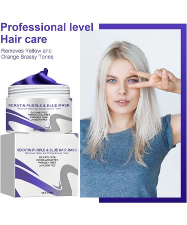 08 Purple Toning Hair Mask 100ml for Blonde Hair Masque Capillaire pour Cheveux Blonds et Gris limine Les Tons Jaunes et Revitalise Les Cheveux Secs et Ab m s Masque Capillaire Violet  - Buy Online on GoSupps.com