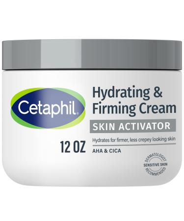 Cetaphil Skin Activator Hydrating & Firming Body Cream 12oz Mandelic Acid (AHA) and Centella Asiatica (CICA) Cream Hydrates and Firms Aging Skin Anti-Aging Skincare 12 oz 12 Ounce (Pack of 1)