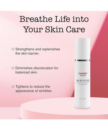 Cherry Fascino Wrinkle Capture O2 Ampoule 1.7 oz - Anti-Aging Moisturizer with Hyaluronic Acid & Ceramides for Dry Skin - Korean Skincare for Daily Use - Buy Online on GoSupps.com