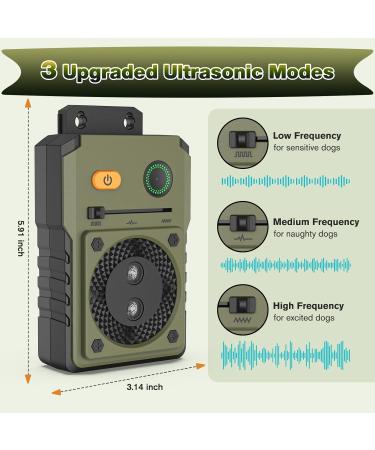Bubbacare Anti Barking Device Ultrasonic Dog Barking Device with 3 Modes Up to 50FT Effective Control Range IPX4 Waterproof Sonic Anti Bark Device for Outdoor Indoor Use Green - Buy Online on GoSupps.com