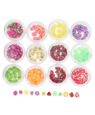 Housoutil 2 Sets Resin Flatback Embellishments Clay Bead Bracelet Clay Spacer Beads Kawaii Resin Charms Jewelry Clay Beads Polymer Strawberry Slices Diy Kits Decor Fruit Slice Button 3d Nail