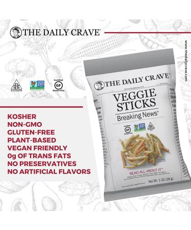 Daily Crave Veggie Sticks 1oz (24 Pack) - Non-GMO, Gluten-Free, Vegan Snack - Buy Online on GoSupps.com