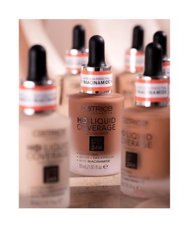 Catrice HD Liquid Coverage Foundation No. 010 - Vegan Oil-Free Waterproof Long-Lasting Matt Finish for Impure Skin (3x30ml) - Light Beige - Buy Online on GoSupps.com