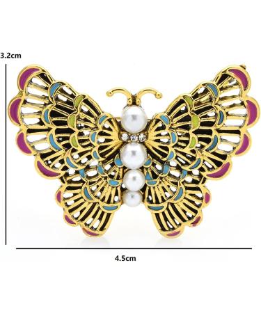 Pin Jewelry Gifts for Women Fashion Accessories Vintage Butterfly Brooch Ladies Enamel Palace Style Insect Party Brooch Cardigan Coat Brooch Brooches & Pins - Buy Online on GoSupps.com