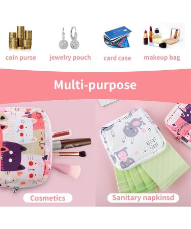 Amaxiu Sanitary Napkin Storage Bags 2pcs Waterproof Travel Menstrual Pad Pouch with Zipper Mini Tampons Holder for Purse Period Nursing Pad Holder for Women Girls 5.1" x 5.1" (Pattern C) - Buy Online on GoSupps.com