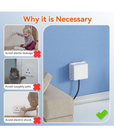 SAFELON 1 PC UK Socket Cover Box for Baby Safety Childproof Electrical Outlet & Plug Cover Box with Waterproof Splashes Switch Protector Cover for Home Safety (Single White) Single White - Buy Online on GoSupps.com