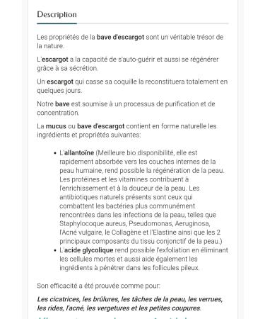  G n rique Snail Slime Cream Organic Filtered Purified Skin Care 80g - Buy Online on GoSupps.com