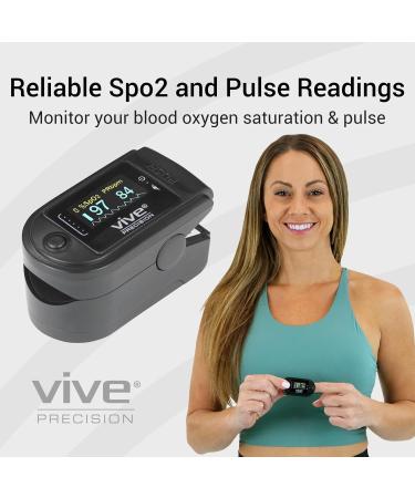 Buy Medical Grade Pulse Oximeter - Accurate SpO2 & Heart Rate Monitor with LED Display - Includes Lanyard & Batteries - FSA/HSA Approved - International Shipping - Buy Online on GoSupps.com