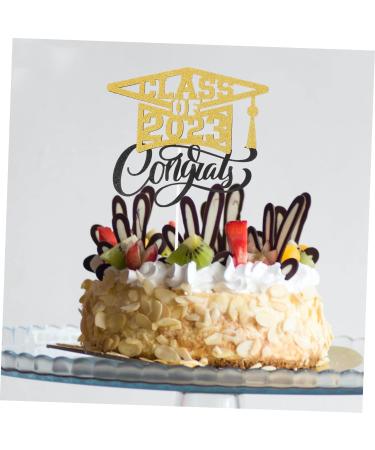 TIDTALEO 5pcs Cupcake 2023 Graduation Visa Insertion Graduation Cap Decorations Graduation Party Decorations 2022 2023 Graduation Decorations Graduate Decorations Grad Decor Cake Picks Golden 13x11.4cm - Buy Online on GoSupps.com