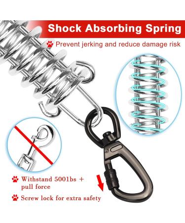 Buy Tie Out Leashes for Dogs - Shock Absorbing Spring 3-15m Yard Leashes (Red) - Perfect for Outdoor Use - Buy Online on GoSupps.com