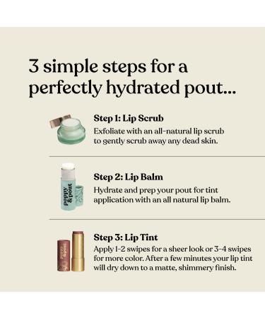 Poppy & Pout Natural Lip Tints Trio - Beeswax, Vitamin E, Coconut Oil - Cruelty Free - Buy Online on GoSupps.com