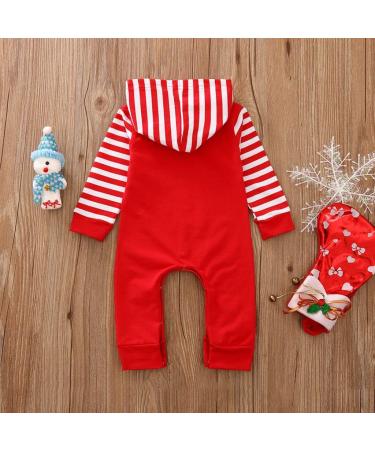 Geagodelia Baby Boy Christmas Romper Overall Jumpsuit 3-6 Months Red - Elk | My First Christmas Outfit - Buy Online on GoSupps.com