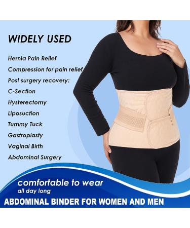 Moolida Abdominal Binder Post Surgery - XXL Nude Wrap for Men and Women | Belly Band Hernia Belt for Recovery from Hernia Surgery, C-Section & Natural Birth - Buy Online on GoSupps.com