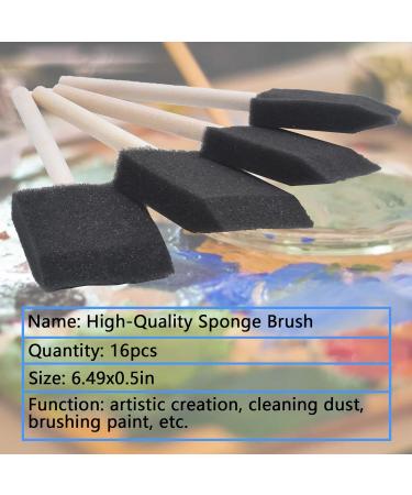 16 Pack Foam Paint Brushes & Sponges Set for Painting and Staining - Black - Buy Online on GoSupps.com