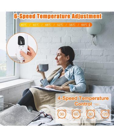 EBKCQ Electrical Foot Warmer - 6 Temperature Levels 4 Timing Functions Washable Heating Sock with Overheating Protection - Gray | International Shipping Available - Buy Online on GoSupps.com