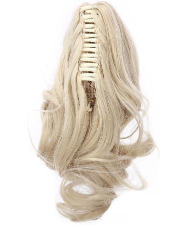 S-noilite Curly Clip-In Ponytail Extension - Bleach Blonde 12 - 110g Synthetic Hairpiece for Women - Buy Online on GoSupps.com