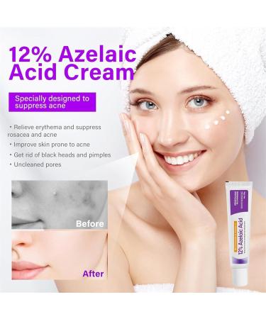 Azelaic Acid Serum & Cream 12% - Acne & Redness Relief with Hyaluronic Acid & Niacinamide | 20g - Buy Online on GoSupps.com