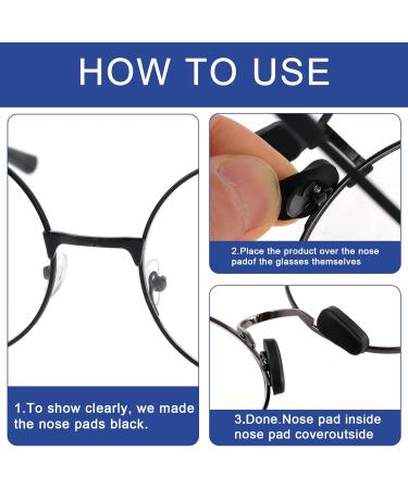 Ouligay 10 Pairs Anti-Slip Silicone Nose Pads for Glasses - Black - Buy Online on GoSupps.com